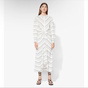 Proenza Schouler Crepe Striped Long Sleeve Dress